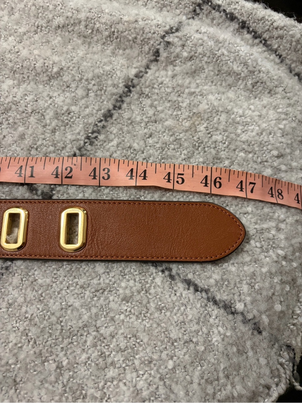 Lauren Ralph Lauren Cognac Leather Chain Belt with Gold Hardware NWOT. - Picture 4 of 8